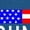 Blue, variant on Kennedy Johnson 1960 T-Shirt USA Flag Vote John F Kennedy Printed Unisex Shirt
