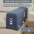 thumbnail image 4 of 2025 Couch Arm Covers & Arm Chair Covers Set of 2 - Stretch Sofa Armrest Protectors with Non-Slip Grip, Machine Washable Polyester Fabric for Recliner/Loveseat/Sectional Brown, 4 of 7