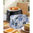 thumbnail image 4 of Blue Ombre Spring Floral Small Toaster Cover 2 Slice, Kitchen Appliance Covers, Summer Botanical Flowers Toaster Oven Cover with Loop, Bread Machine Cover Polyester Dust Cover Protection, 4 of 4