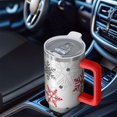 thumbnail image 6 of Multicolor Christmas Snowflake Pattern Tumbler with Handle and Lid,40oz Double Wall Vacuum Insulated Tumbler,Cups Gift for Women and Men, 6 of 7