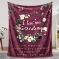thumbnail image 5 of Grandma Blanket I Love You Blanket for Grandma Soft Grandma Throw Blanket 60" x 50", Burgundy, 5 of 6