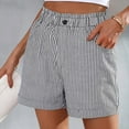 thumbnail image 5 of Women's High Waisted Baggy Shorts Linen Casual Comfy Summer Cotton Outfits Fashion Clothing Summer Flowy Shorts with Pockets S-2XL, 5 of 7