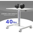 thumbnail image 6 of Mobile Laptop Standing Desk Adjustable Height, Small Mobile Desk Workstation with Wheels, Portable Rolling Computer Desk Cart for Home Office Classroom (White), 6 of 7