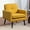 Yellow, variant on Mid Century Accent Chair – Cozy PU Leather Armchair with Comfy Back for Living Room, Bedroom, Small Spaces (Black)