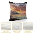 thumbnail image 4 of Orinice Sunset Mountain Water Graphic Decorative Cushion Throw Pillow Cover for Home, Sofa, Bed - Soft and Durable with Zipper Closure 1PC 22x22in, 4 of 5