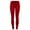 WINE, variant on FashionMille Women's Solid Basic High Waisted Elastic Jersey Full Length Leggings Pant