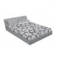 thumbnail image 3 of Floral Bedding Set with Sheet & Covers, White Sketchy Hand Drawn Gardening Plants Big Dandelions Flowers Leaves Print, Printed Bedroom Decor 2 Shams, 4 Sizes, Black and White, by Ambesonne, 3 of 3