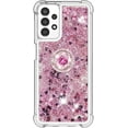 thumbnail image 5 of for Samsung Galaxy A13 4G (Not 5G) Glitter Case with Ring Holder, Bling Sparkle Floating Liquid Soft TPU Cushion Fashion Clear Case Cover for Samsung Galaxy A13/A13 4G Lite  Rose Gold, 5 of 14