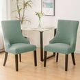 thumbnail image 2 of Stretch wingback Side Chair slipcover, Plaid armless wingback Chair Cover Removable Washable Soft Spandex Sloping Armchair Covers with Elastic Bottom for Dining Room-Blue-6 PCS, 2 of 8