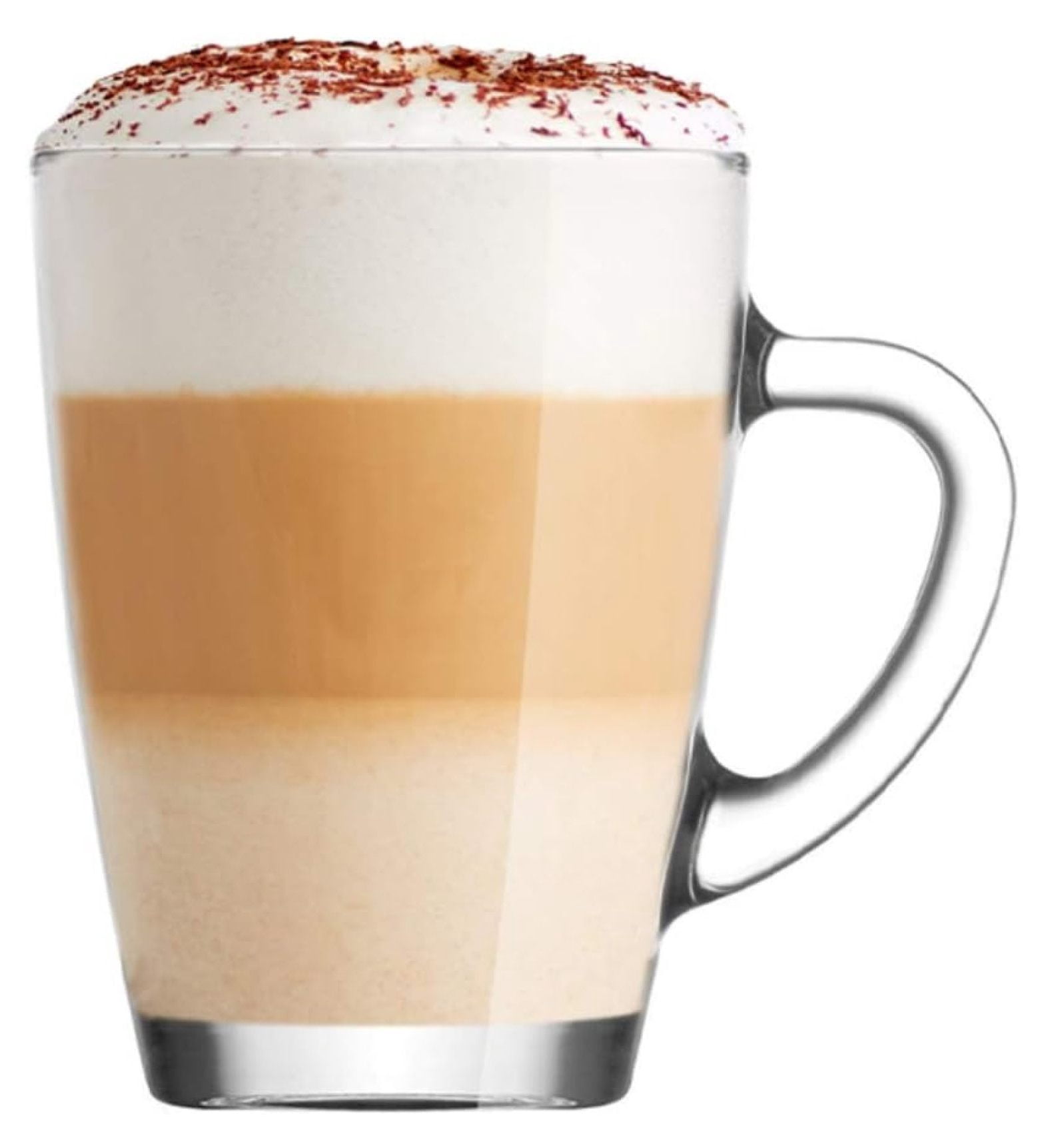 Glass Coffee Mugs for Hot Beverages Set of 6 - Clear Coffee Mug with Handle 9 oz - for Tea, Espresso, Cappuccino - Glass Latte Mugs, Mothers Day Gifts