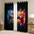 thumbnail image 2 of Manfei 3D Gamepad Boys Curtains Pack of 2 (42x84 Each), Blue Orange Watercolor Curtains Blackout, Teens Gaming Gamer Bedroom Curtains, Curtains and Drapes Decor, 2 of 6