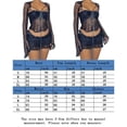 thumbnail image 2 of Suéteres De Punto Bra Top Cardigan Minifalda Señoras Y2k Estilo Lace Up Beach Outfit Kuymtek Azul oscuro T S para Mujer, 2 of 9