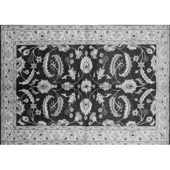 Ahgly Company Indoor Rectangle Oriental Gray Traditional Area Rugs, 8' x 10'