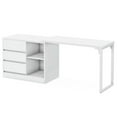 thumbnail image 2 of Yardi Yarda L-Shaped Computer Desk, Reversible Corner Desk With Drawer Cabinet, Desk for Indoor, White, 2 of 5