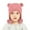 Pink, variant on Kids Winter Knitted Beanie Hat with Ear Flaps & Pom Poms - Warm Fleece Lined Cap for Boys Girls 2-12 Years, Cute Bear Ear Design, Soft Stretch Fit for Cold Weather