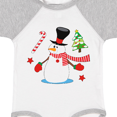 thumbnail image 4 of Inktastic Top Hat Snowman with Christmas Tree and Candy Cane Boys or Girls Baby Bodysuit, 4 of 5