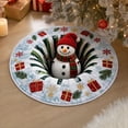thumbnail image 5 of Visual Effect Round Christmas Rug, Snow Animals Non Skid Floor Mat, Washable Entryway Living Room Kitchen Decor, Holiday Winter Animal Doormat, 23.62x23.62 inch, 5 of 6