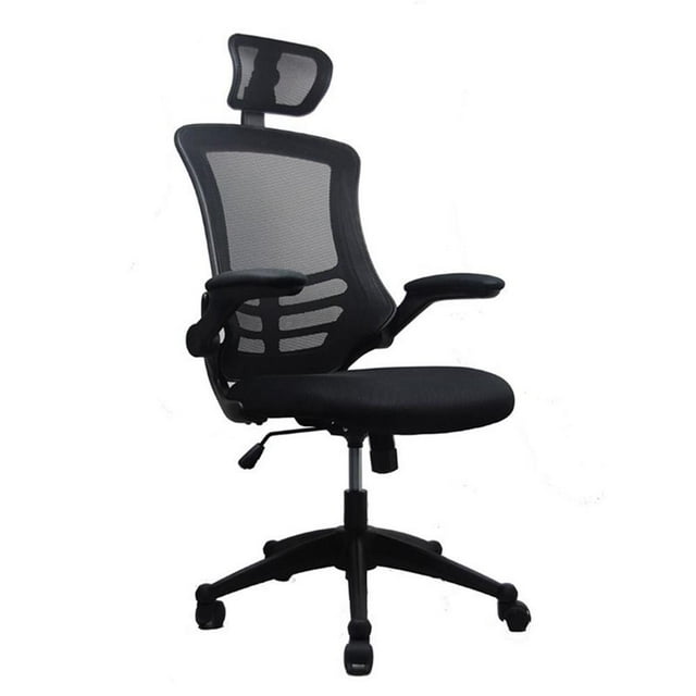 Scranton & Co Chaise de Bureau Exécutive Dossier Haut avec Appui-Tête en Noir