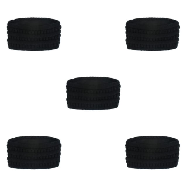 Decodeary Comfortable And Soft Winter Knitted Headbands For Women Cold Days Elastic And Stretchable Warm black 5Set