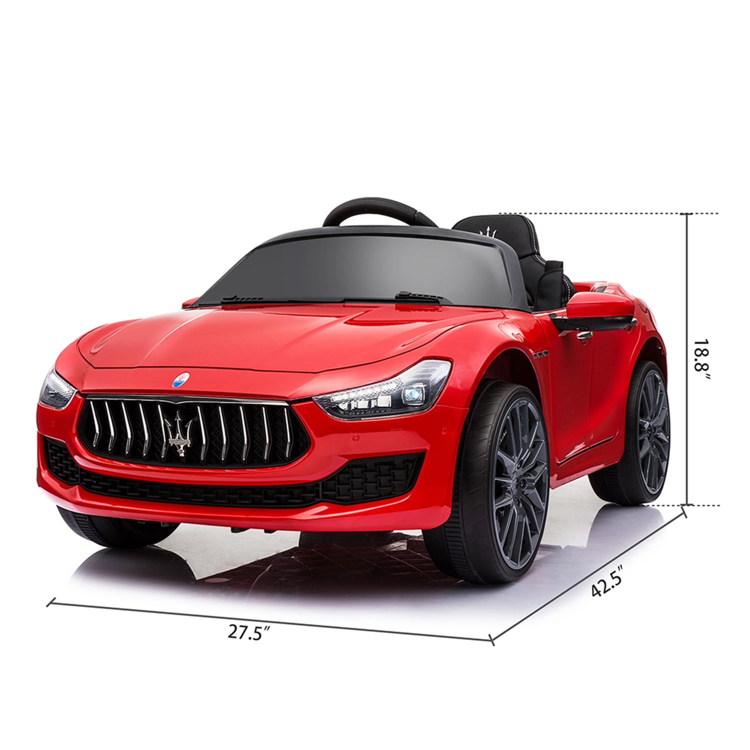 CIPACHO 12V Kids Ride On Car with 2.4G Remote Control,Battery Powered Electric Ride On Vehicle Double Doors, Red