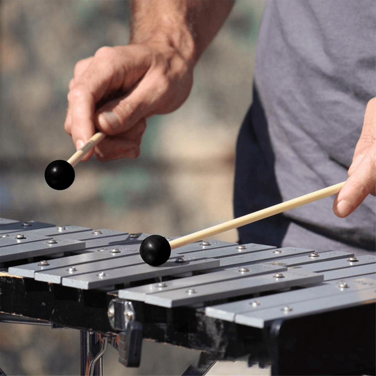 6 Pairs of Rubber Drumsticks Percussion Instrument Parts Xylophone/Marimba Mallets Hammer -3 Rubber