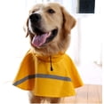 thumbnail image 3 of Impermeables grandes para perros con capucha de tira reflectante, poncho impermeable para perros (1 unidad, amarillo, XL), 3 of 5