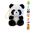 Black, variant on Cute Fluffy Animal Plush Keychain, Kawaii Rabbit Panda Bear Pig Dinosaur Fox Cat Stuffed Doll Pendant with Wrist Strap, Soft Mini Plushies Backpack Charm Gift for Girls Teens Orange