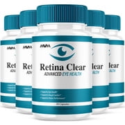 (5 Pack) Retina Clear Vision Support Capsules, Retina Clear Advanced Eye Health Support Formula (300 Capsules)