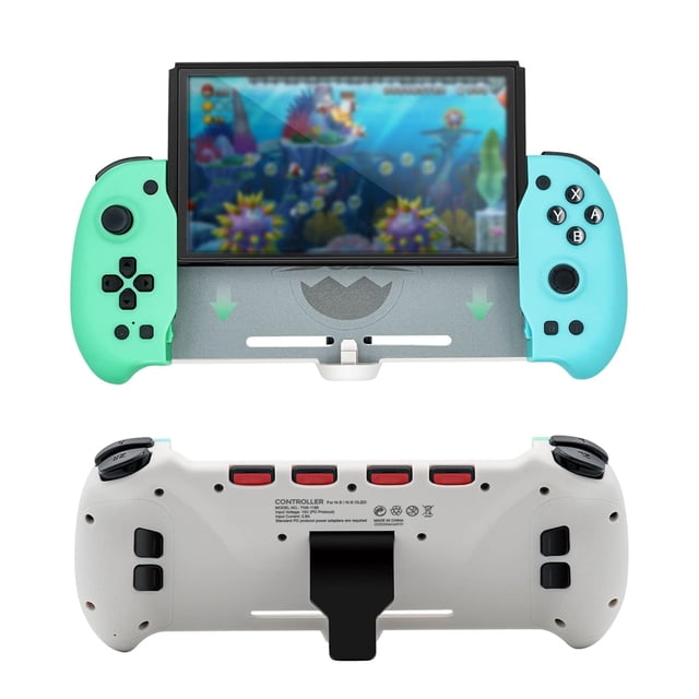 Manette Switch/Switch OLED Améliorée pour Mode Portable, Manette Ergonomique pour Nintendo Switch OLED avec Gyroscope à 6 Axes, Fonction de Mappage