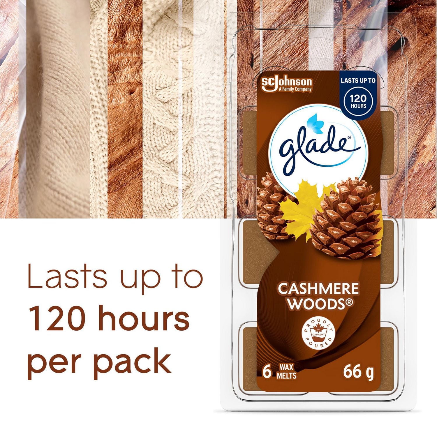 Glade® Wax Melt Air Freshener Refills, Cashmere Woods