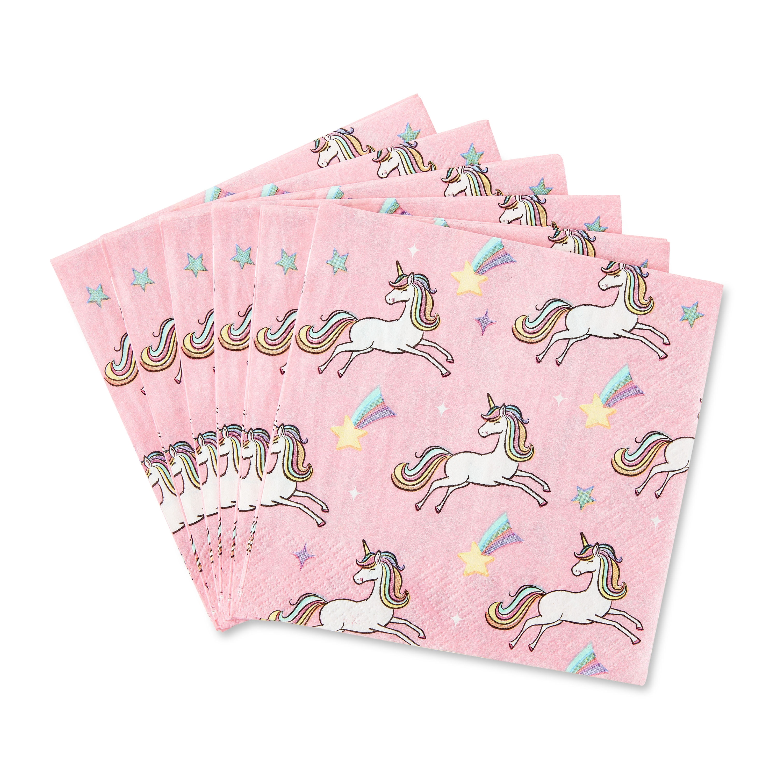 (6 pack) 6.5" x 6.5" Disposable Multicolor Dreamy Unicorn Paper Napkins, 20 Count, by Way To Celebrate