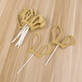 thumbnail image 3 of NUOLUX 12pcs Glitter Bunny Ear Cake Toppers Easter Cake Toppers Cupcake Picks for Easter Party (Golden), 3 of 3