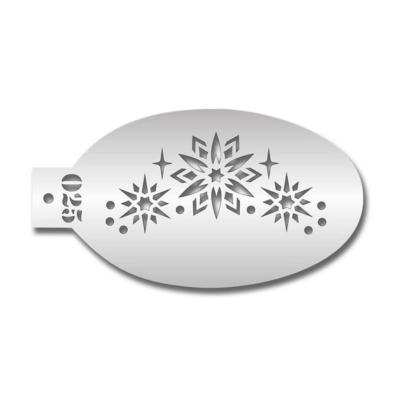 Milena Stencils - Snowflakes 025 - Professional Face & Body Painting Stencils for Kids Party, Halloween, Reusable Tattoo Stencil, Face Painting Template