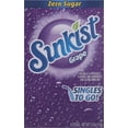 Sunkist, Powdered Drink Mix Sticks Zero Sugar Singles to Go Grape 6