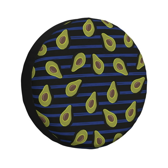 Fotbe Avocado Funda de Llanta de Repuesto con Estampado, Engrosada, Ajuste Universal para Jeep, Remolque, RV, SUV, Camión-14 inch