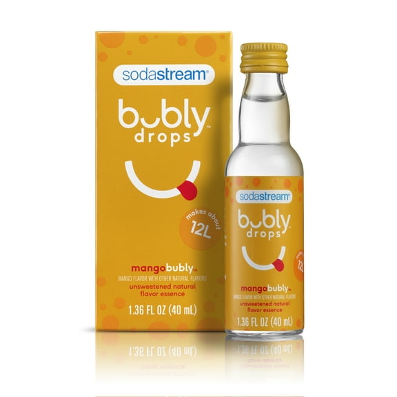 SodaStream Bubly Drops Mango Flavored Sparkling Water Flavor Mix, 1.36 fl Oz