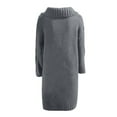 thumbnail image 2 of Women‘s Long Large Classic Cardigans Cable Knit Hood Sweater Oversized Button Duster Coat with Pocket 2024,darkgray,M, 2 of 4