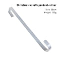 thumbnail image 1 of 15" Wreath Hanger for Front Door Christmas Decoration Metal Over The Door Single Hook, Silver, 1 of 7