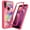 WIMD Pink Marble, variant on Alcatel 3V 2019 Case, KAESAR Hybrid Bling Glitter Sparkle White Marble Graphic Fashion Cute Colorful Silicone Skin Cover Armor Case for Alcatel 3V 2019