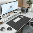 thumbnail image 2 of PU Leather Desk Pad Mat  Desk Protector with Lip&amp;Edge Protection  Mouse Keyboard Gaming Writing Table Laptop Pad for Office and Home, 2 of 8