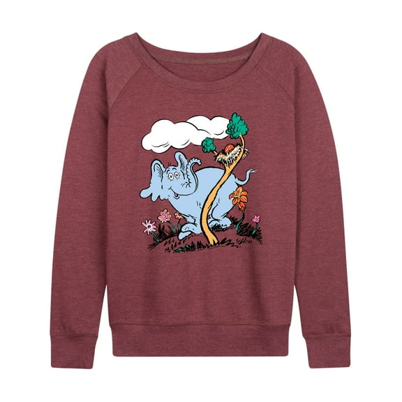 Dr. Seuss - Horton Hatches the Egg - Trees and Flowers - Easter - Women's Lightweight French Terry Long Sleeve Shirt