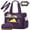 Deep purple, variant on RAINSMORE Teacher Tote Bag 15.6 inch Laptop Bag for Women with Cup Holder Work Bags Nurse Bag Professional Computer Briefcase,Black white brown