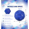 thumbnail image 2 of Barocity Soccer Ball - Premium Boys and Girls Official Match Ball with Cool Reflective Rainbow Hex Pattern, Durable, Indoor, Outdoor, Training, Practice, Playtime and Games - Iridescent Blue Size 5, 2 of 7
