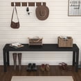 thumbnail image 2 of Vicllax Outdoor Benches Garden Bench Metal Modern Style 51.2"Lx13.4"Wx17.1"H for Porch Black(1Pcs), 2 of 9