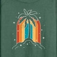 thumbnail image 3 of Instant Message - Palm Tree Rainbow - Women's Lightweight French Terry Long Sleeve Shirt, 3 of 6