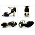 thumbnail image 4 of Zapatos de baile latino para niña, zapatos de satén con tacón medio, zapatos de baile de Tango para fiesta Wmkox8yii  hfjk4459, 4 of 4