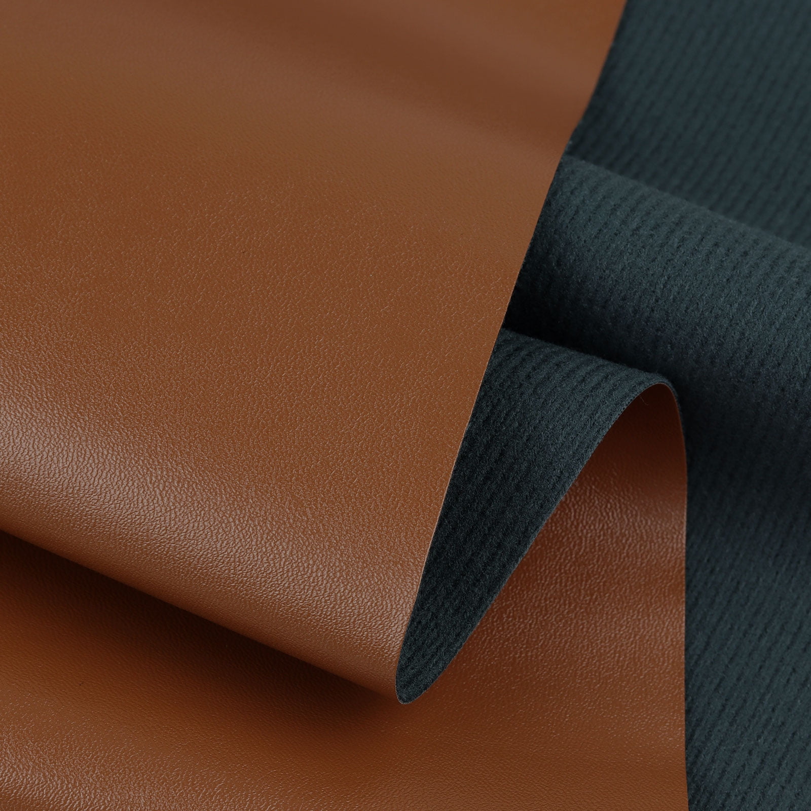 Artificial Leather PU Fabric Vinyl Material 2-Way Stretching for DIY Sewing Crafts Upholstery Brown