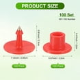 thumbnail image 3 of 100-Pack Cattle Ear Tags 001-100 Number, Plastic Round Livestock Ear Tags for Cows/Sheep/Cattle/Pig [Red], 3 of 6