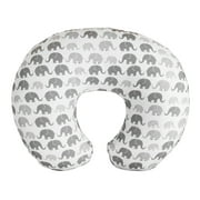 Boppy Nursing Pillow Cover, Premium Quick-Dry Fabric, Gray Elephants, Cover Only
