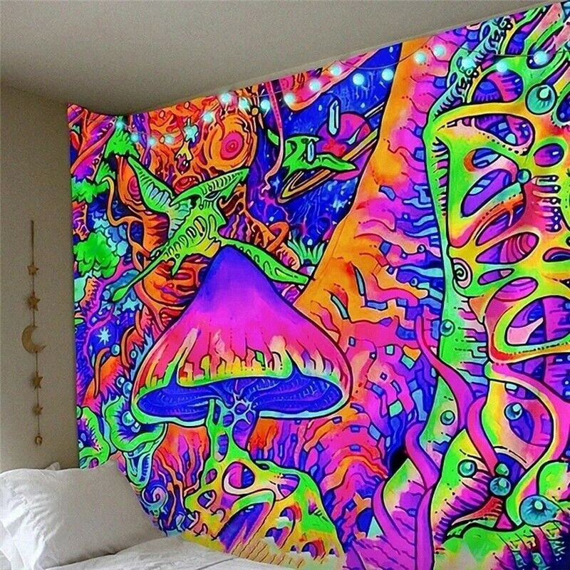 bedroom design mushroom hippie wall hanging tapestry 